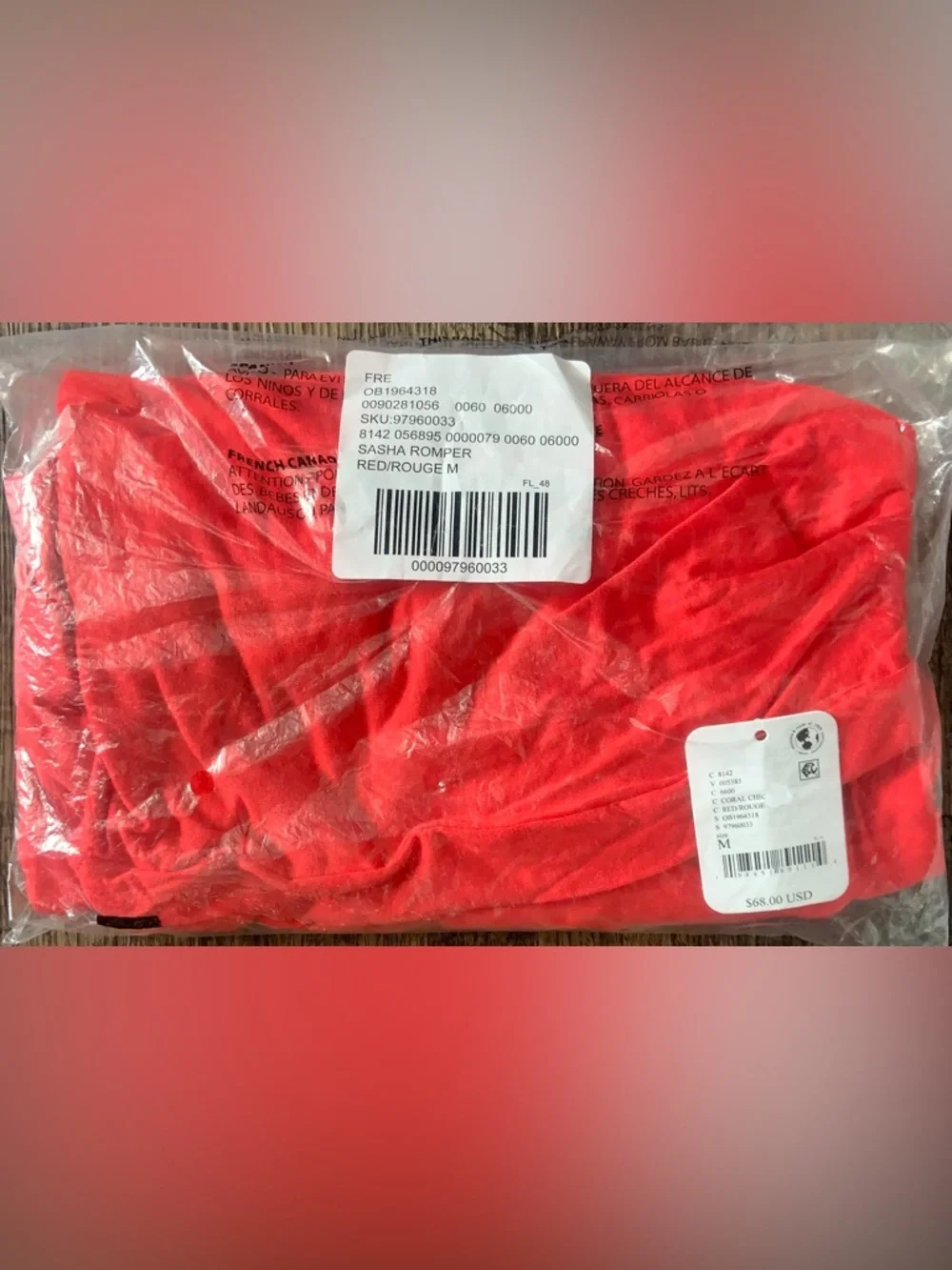 Free People Movement ~ Sasha Romper ~ Medium ~ Red/Rouge ~ * NWT - Picture 3 of 12
